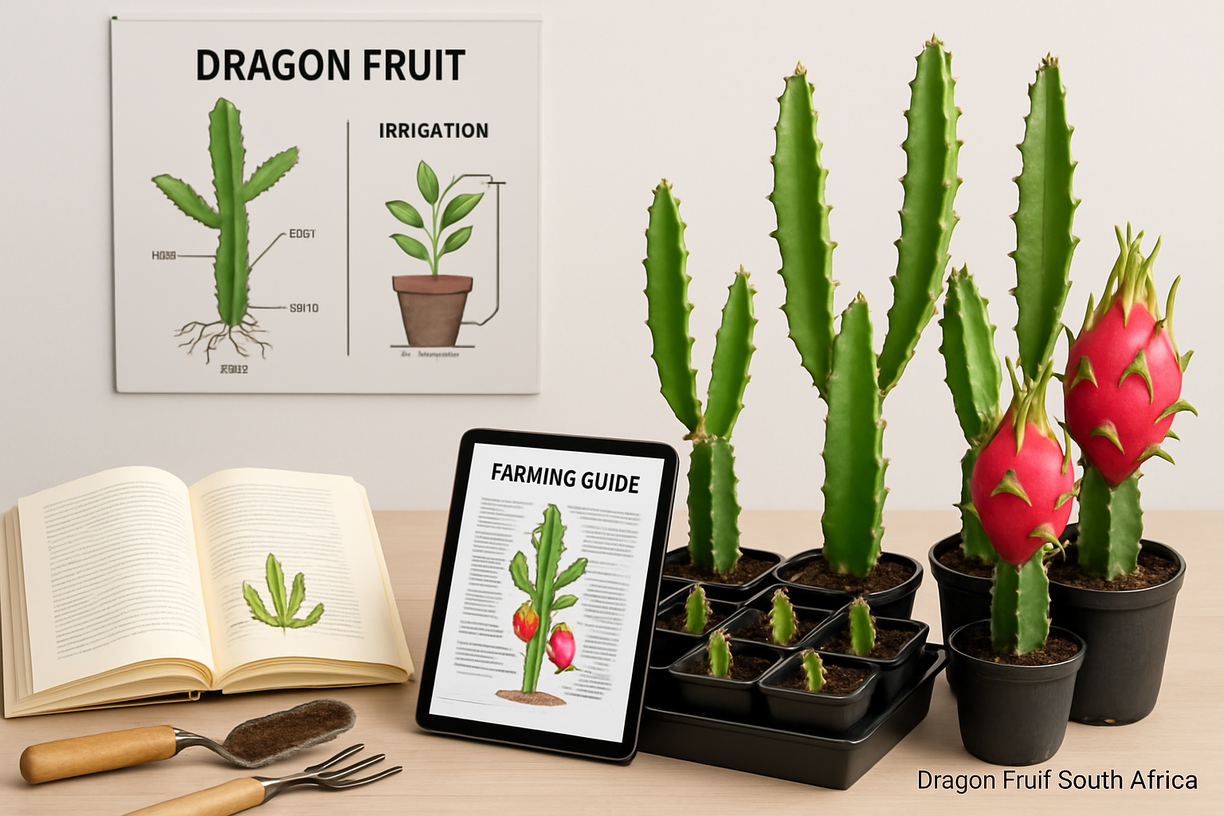 📘 Farming Starter - Training Material Equip yourself with the knowledge to grow with confidence! Our training resources are tailored for dragon fruit farming beginners, covering everything from soil prep and planting techniques to irrigation tips and pruning strategies. Whether you're planting a backyard bounty or scaling up your orchard, this material is your roadmap to fruitful success.